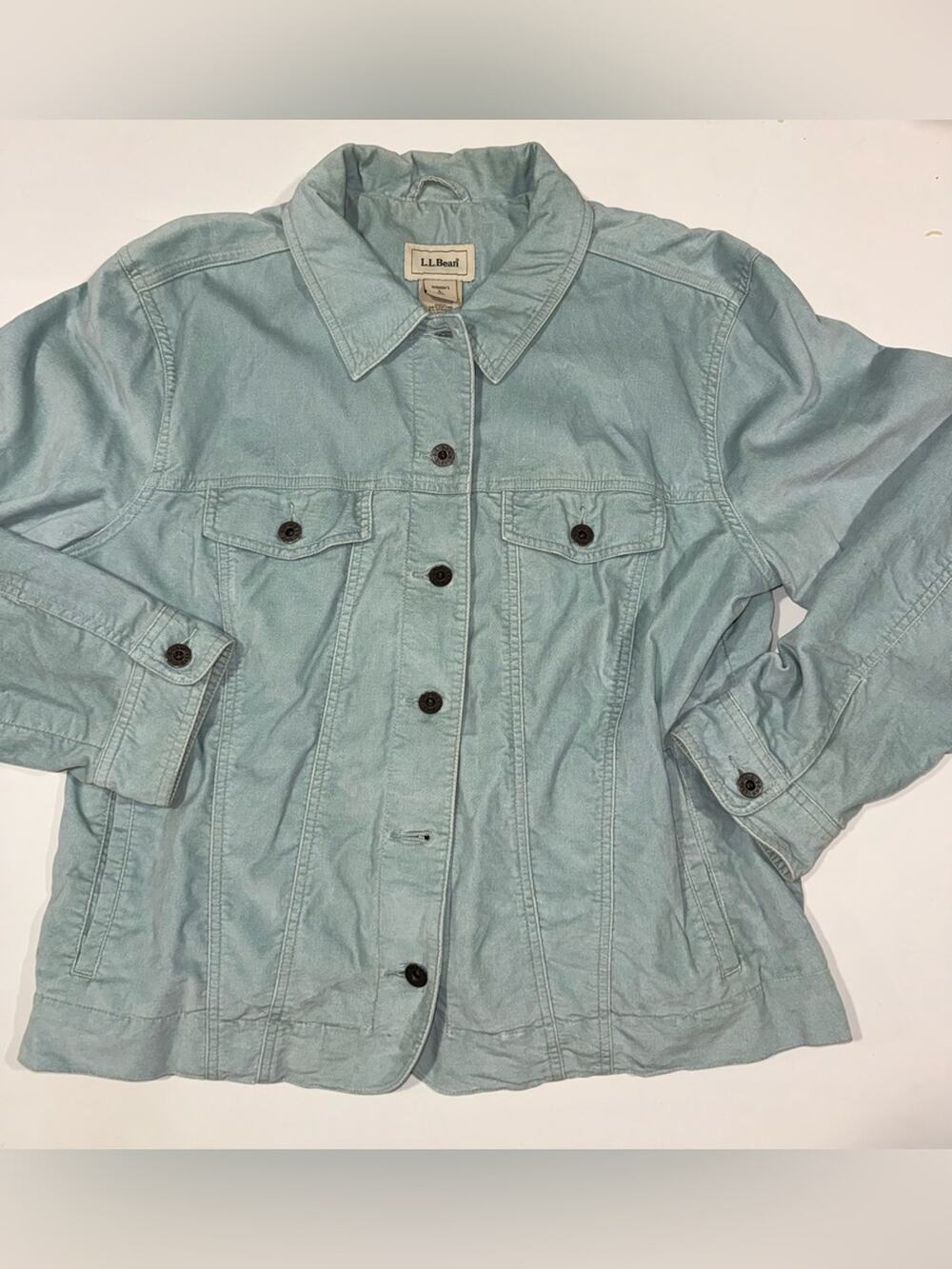 L.L. Bean Women's Pale Blue Denim Trucker Jacket